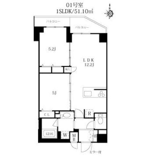 グランパセオ菊川 501 間取り図