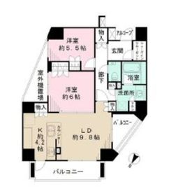 東中野桜山レジデンス 6階 間取り図