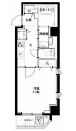 グリーンフォート河田 104 間取り図