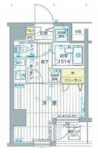 フォレシティ六本木 203 間取り図