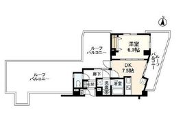 トゥールロワイヤルエルモア代々木上原 6階 間取り図