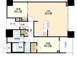 ドゥ・トゥール 19階 間取り図