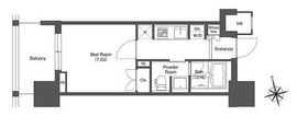 リーブルグラント西新宿 E206 間取り図