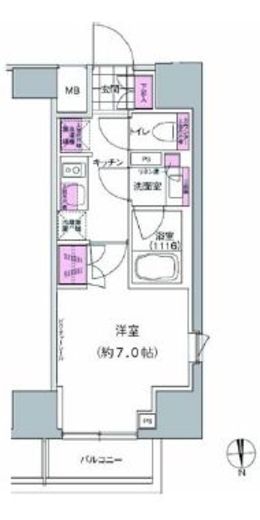プレジリア東日本橋 809 間取り図