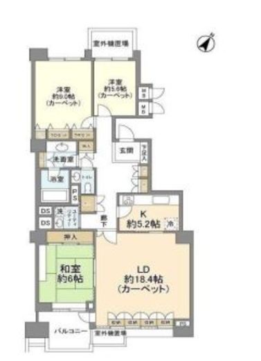広尾ガーデンヒルズ 8階 間取り図