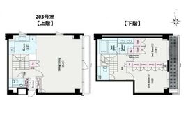 三田綱町デュープレックスリズ 203 間取り図