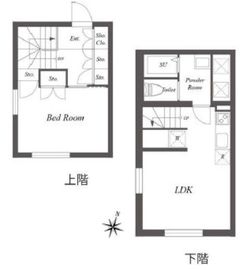 パセオ三軒茶屋イースト&ウエスト E104 間取り図