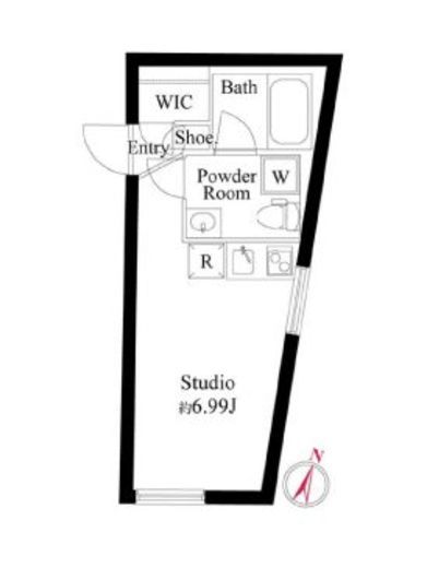パセオ三軒茶屋イースト&ウエスト E203 間取り図