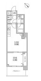 レジディア荻窪Ⅲ 507 間取り図