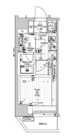 プレミアムキューブ品川大崎 8階 間取り図