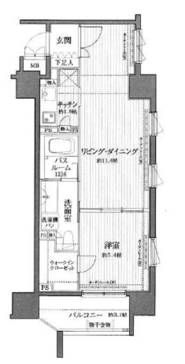 ピュアーレ広尾 403 間取り図