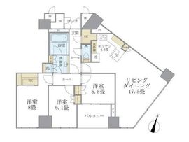 ブリリア一番町 9階 間取り図