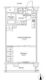 イプセ蒲田ウエスト 705 間取り図