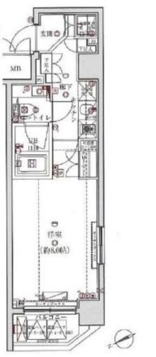 スパシエグランス早稲田 6階 間取り図