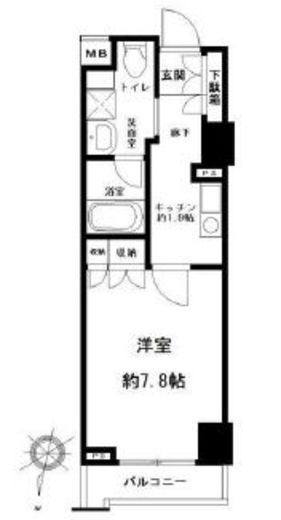 Feel A 渋谷 3階 間取り図