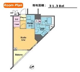 カスタリア池袋 307 間取り図