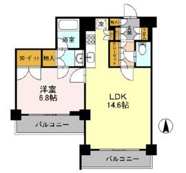 カスタリア目黒鷹番 602 間取り図