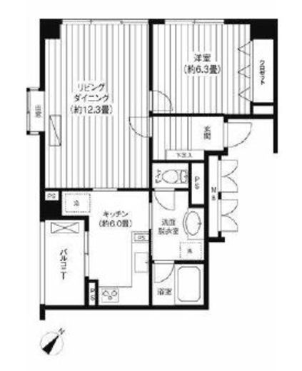 メゾン芝浦 701 間取り図