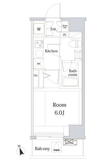 プレミアムキューブ品川大崎 8階 間取り図