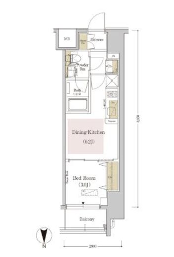 アーバネックス森下3 1101 間取り図
