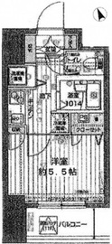 フォレシティ六本木 1104 間取り図