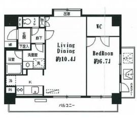 エステージ築地 601 間取り図