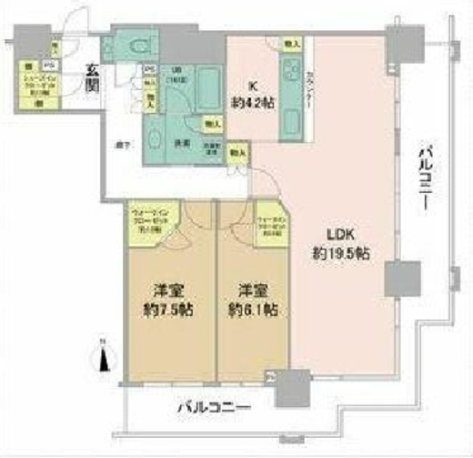 ベイクレストタワー 30階 間取り図