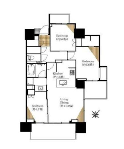 シティハウス広尾南 4階 間取り図