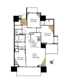 シティハウス広尾南 4階 間取り図