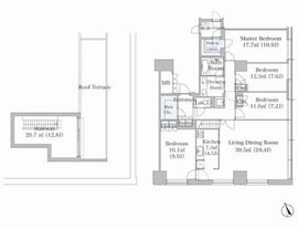 プラティーヌ四谷 908 間取り図