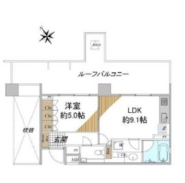 プラウド恵比寿 6階 間取り図