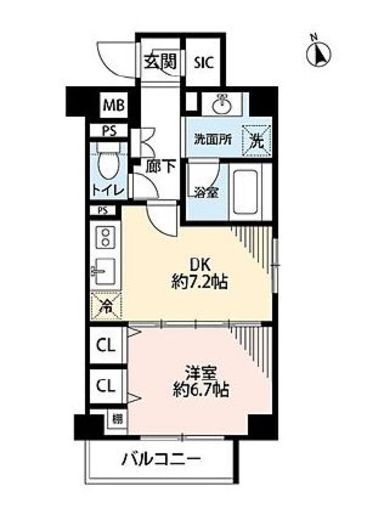 イニシア浅草 4階 間取り図