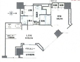 プラウドタワー白金台 14階 間取り図