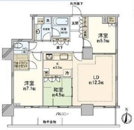 ブリリアタワー大崎 17階 間取り図