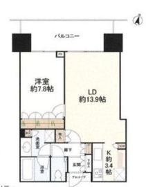 二子玉川ライズタワー 22階 間取り図