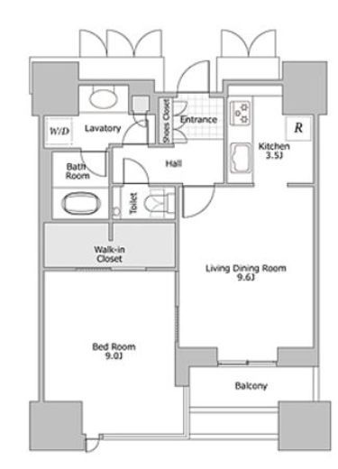 プラウド虎ノ門 5階 間取り図