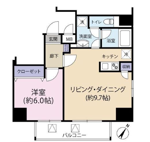 リヴシティ一番町 8階 間取り図