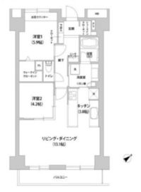 アウルコート南池袋 602 間取り図