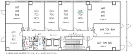 クロスオフィス渋谷 606 間取り図