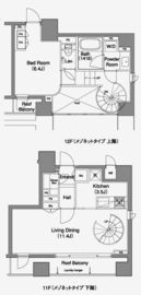 MFPRコート赤坂見附 1103 間取り図