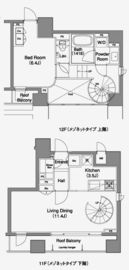 MFPRコート赤坂見附 1103 間取り図