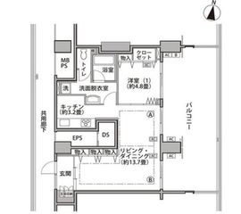 東雲キャナルコートCODAN 17-308 間取り図