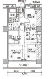 東雲キャナルコートCODAN 18-1005 間取り図