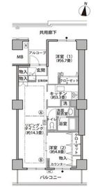 東雲キャナルコートCODAN 21-608 間取り図