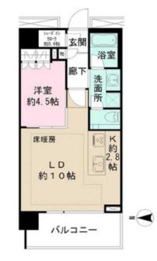グランドメゾン白金の杜ザ・タワー 13階 間取り図