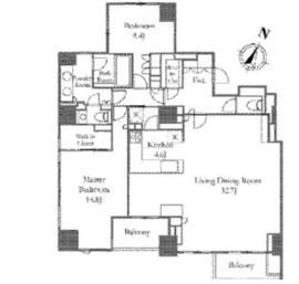 プレミスト六番町 16階 間取り図