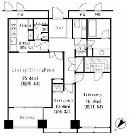 グリーンパーク赤坂 25F3 間取り図