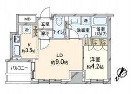 クロスエアタワー 4階 間取り図