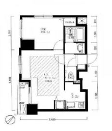 ドルチェ人形町スィート 402 間取り図