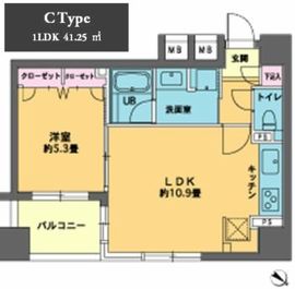 カスタリア人形町2 702 間取り図